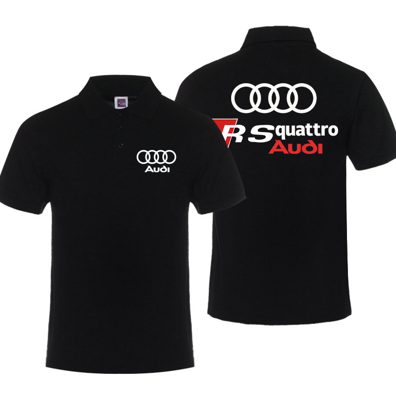 2022 Polo Audi Quattro RS Homme Coton Couleur Unie Manches Courtes